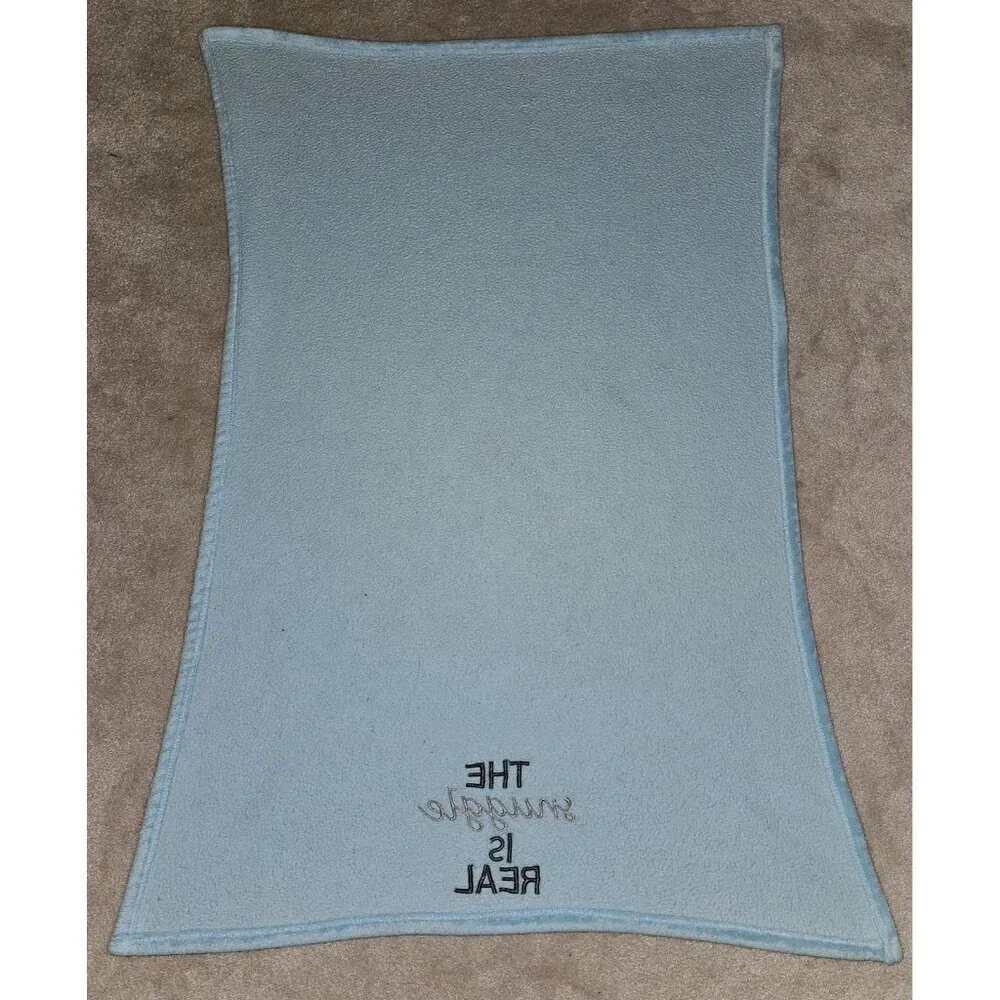 The Snuggle Is Real Blue Fleece Baby Blanket 26x39